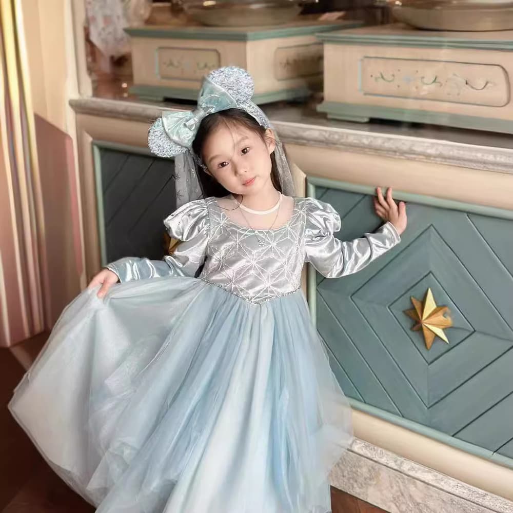 ピアノ発表会 結婚式用 子どもドレス ディズニー プリンセススパンコール シンデレラ風ドレス