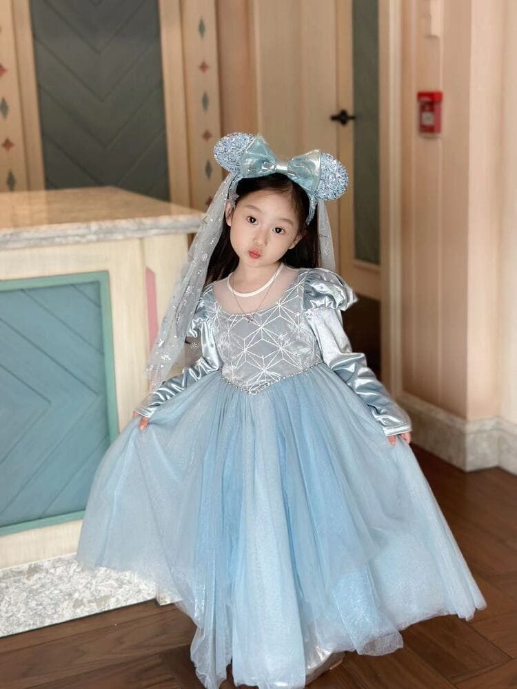 ピアノ発表会 結婚式用 子どもドレス ディズニー プリンセススパンコール シンデレラ風ドレス