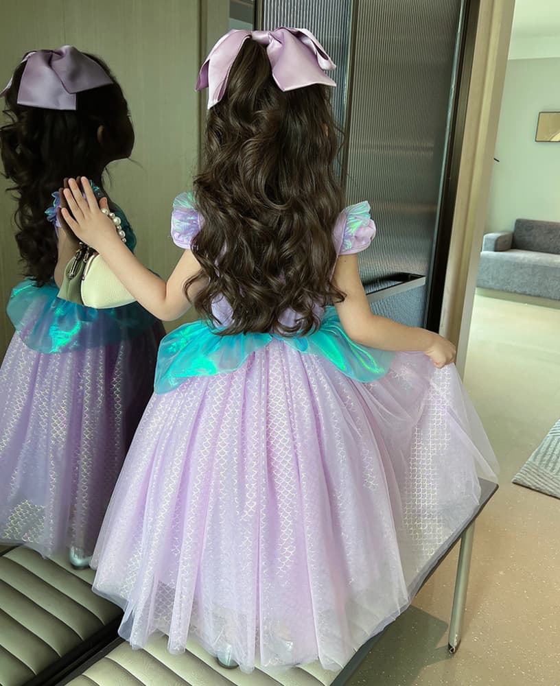 ピアノ発表会 結婚式用 子どもドレス ディズニー アリエル風キッズプリンセスドレス
