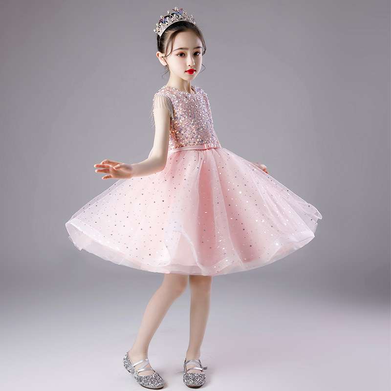 キッズドレス  キラキラ姫様風チュールドレス