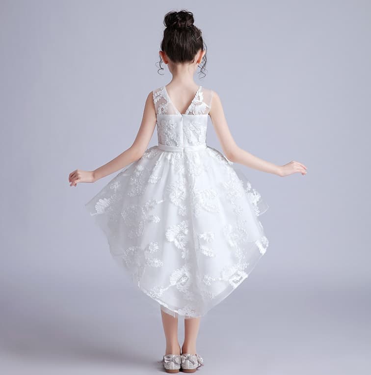 ピアノ発表会ドレス 結婚式 キッズドレス 女の子 ピアノ発表会 お姫様風 花柄刺繍ドレス