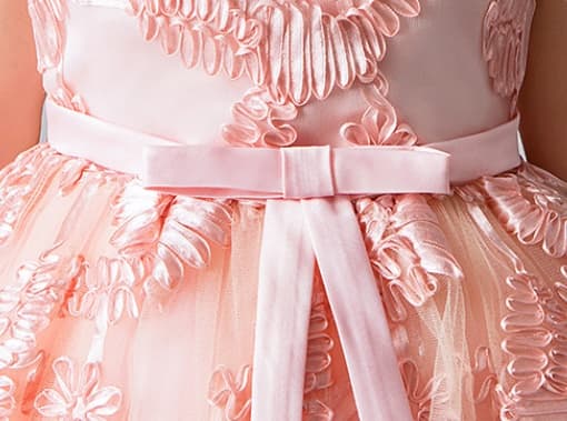 ピアノ発表会ドレス 結婚式 キッズドレス 女の子 ピアノ発表会 お姫様風 花柄刺繍ドレス