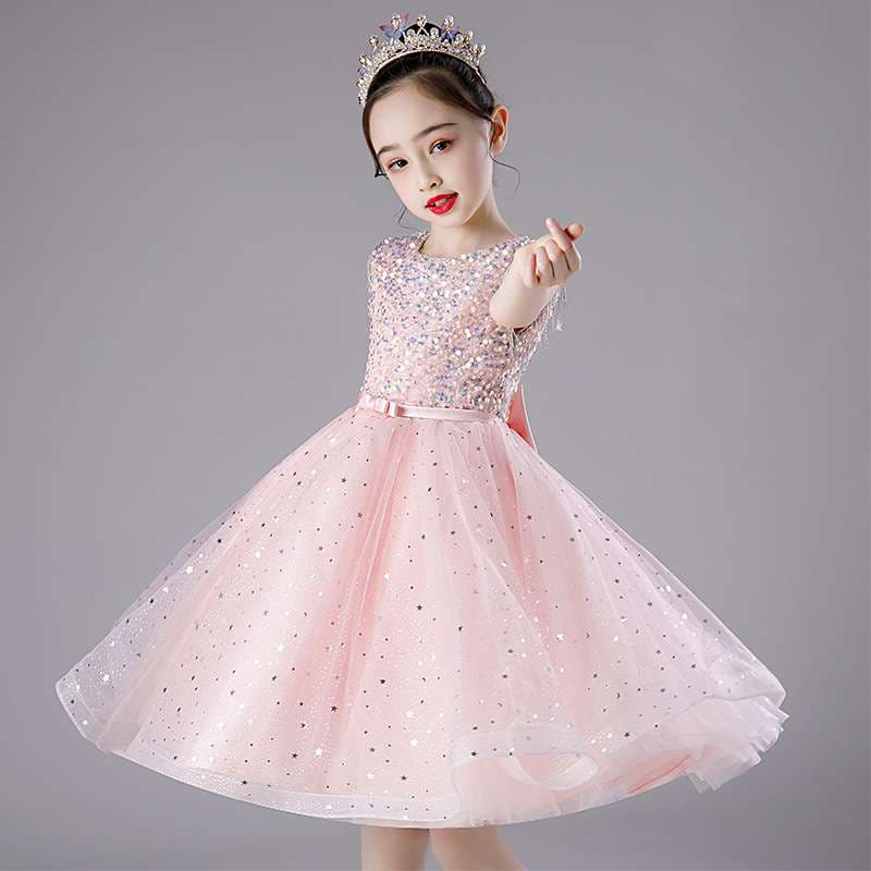 キッズドレス  キラキラ姫様風チュールドレス