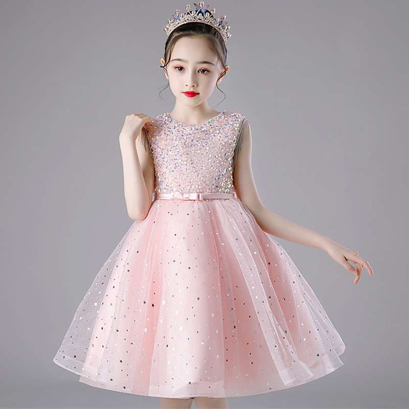 キッズドレス  キラキラ姫様風チュールドレス