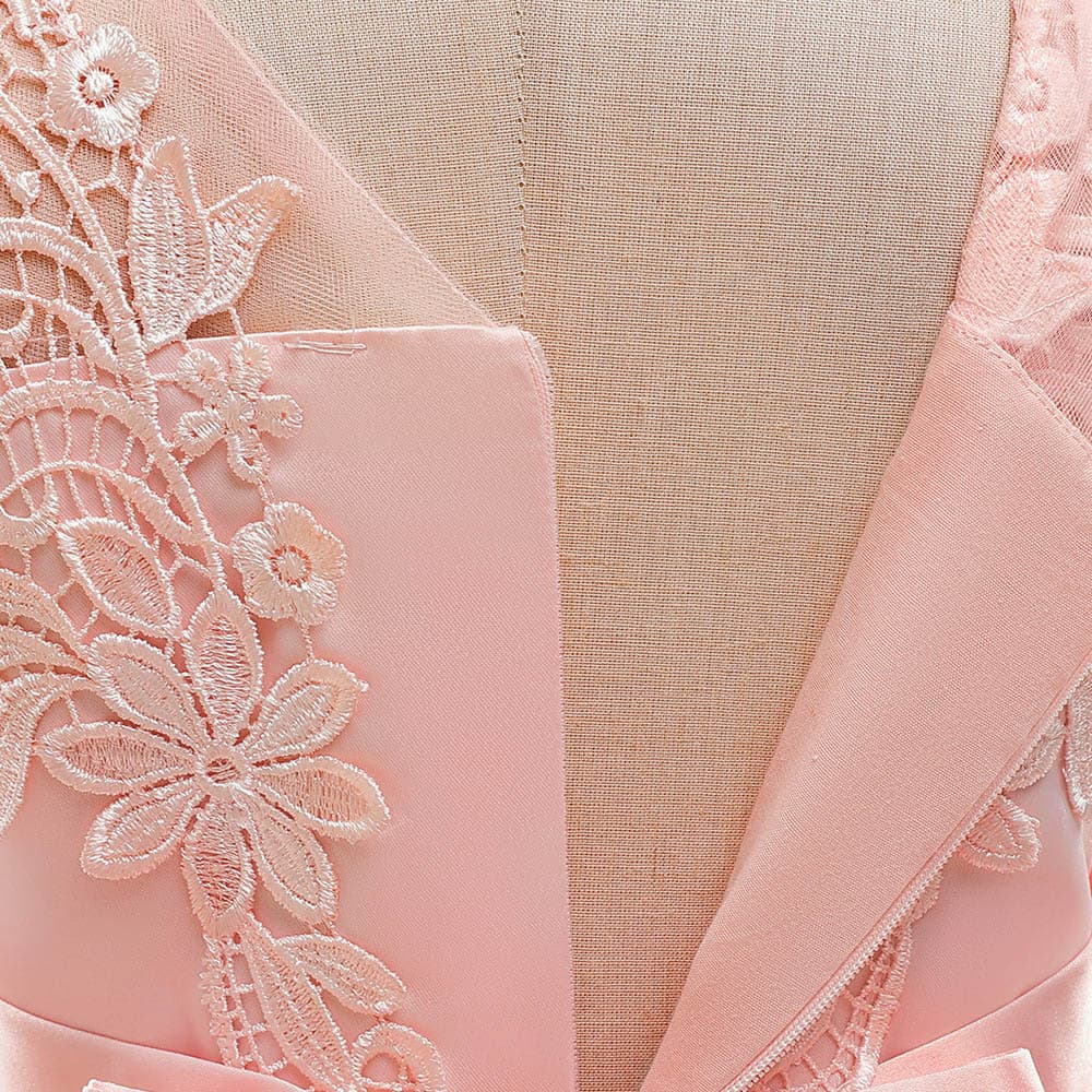 ピアノ発表会 結婚式用 キッズドレス 花刺繍ピアノ発表会用ドレス 子供用正装 結婚式パーティー対応