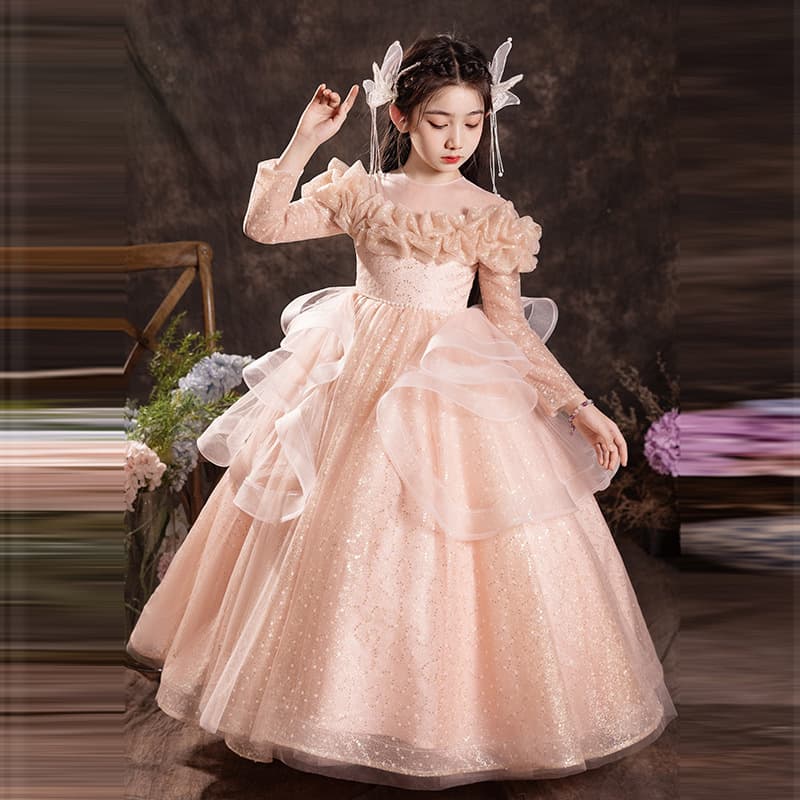 キッズドレス きらめき姫様のロングドレス