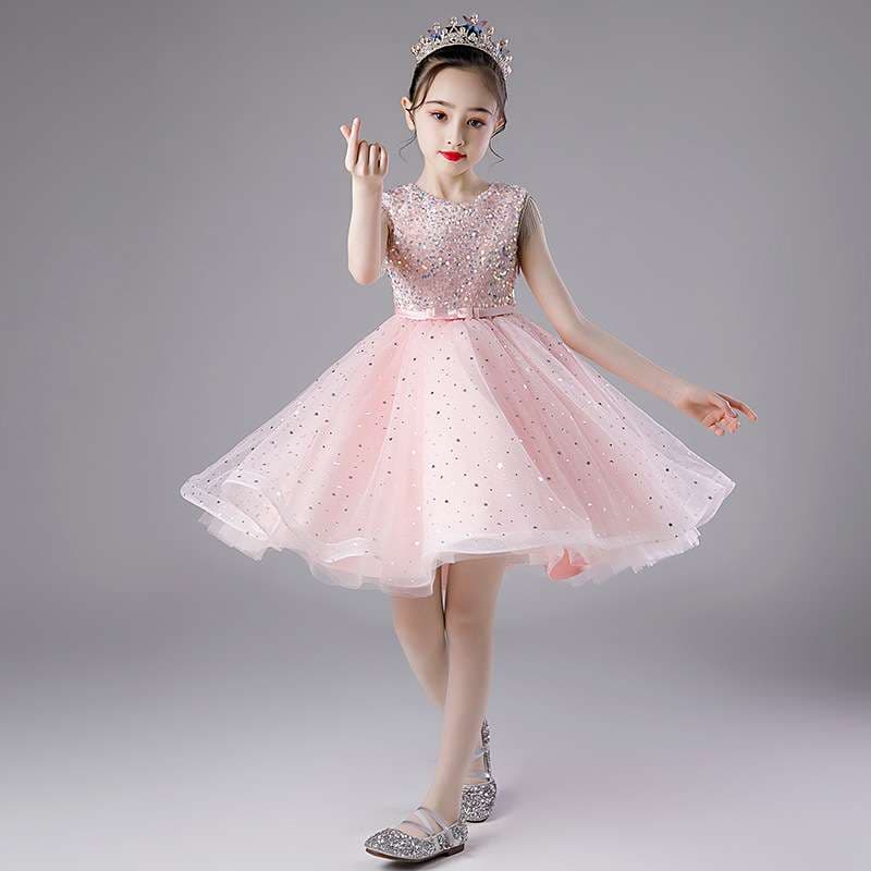 キッズドレス  キラキラ姫様風チュールドレス