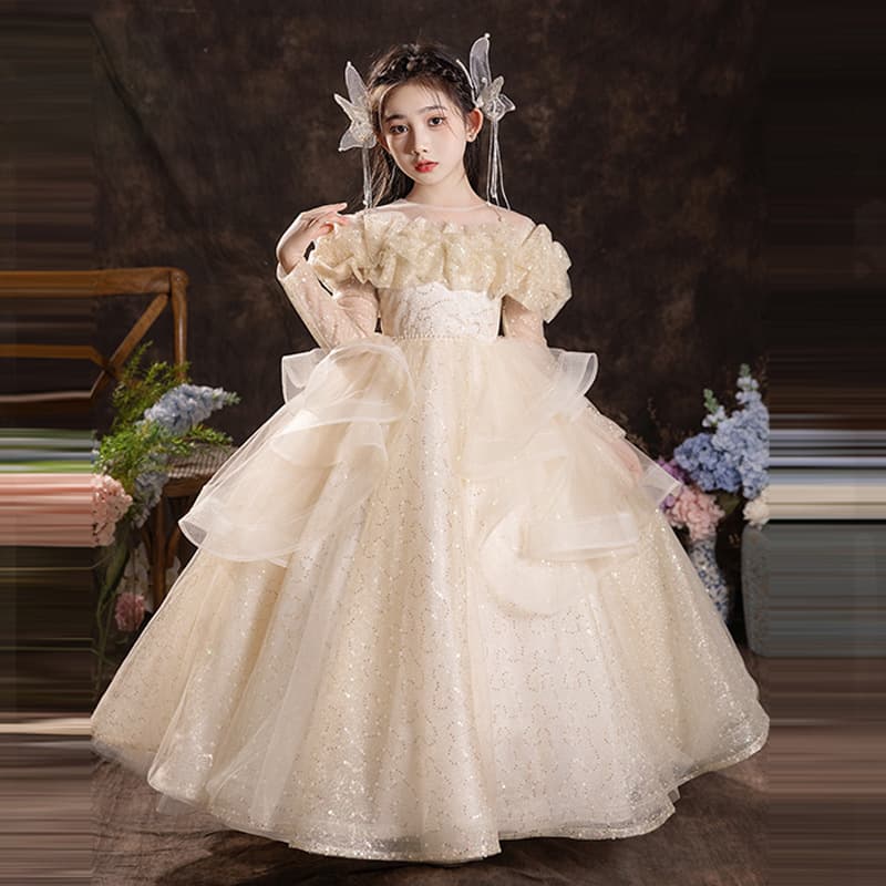 キッズドレス きらめき姫様のロングドレス