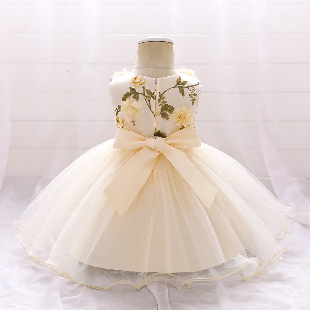 ピアノ発表会ドレス ピアノ発表会用ドレス 花飾り付き 結婚式 誕生日 5色展開