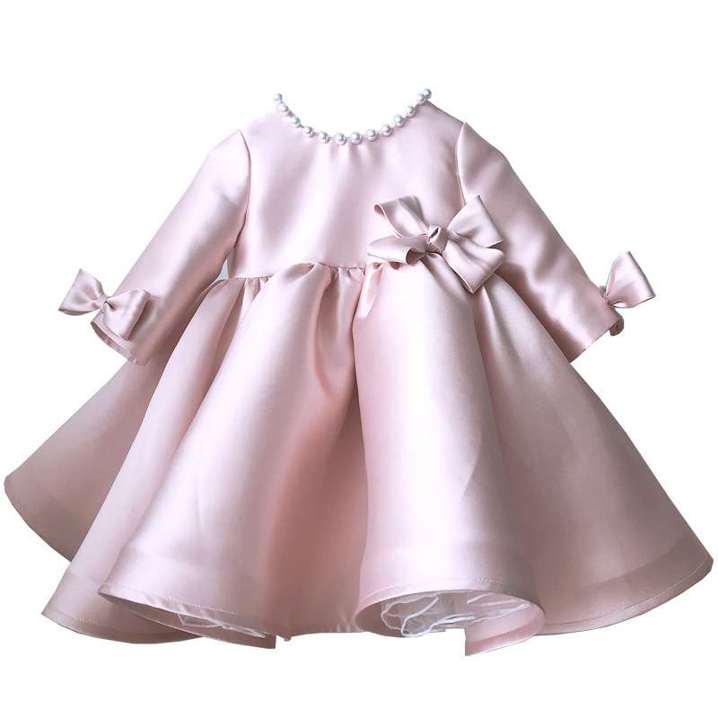 キッズドレス  リボン付きお姫様ふんわりドレス