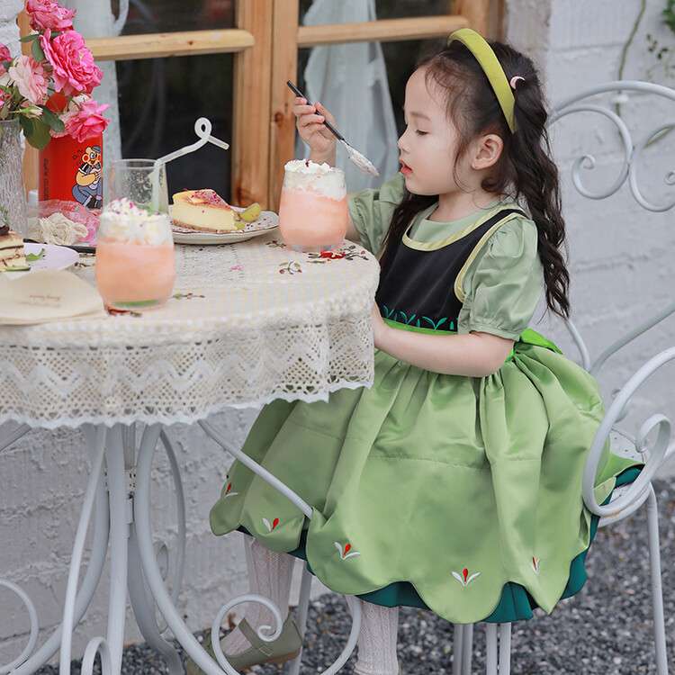 ピアノ発表会 結婚式用 子どもドレス ディズニー ジャスミン風 春風のお散歩ドレス