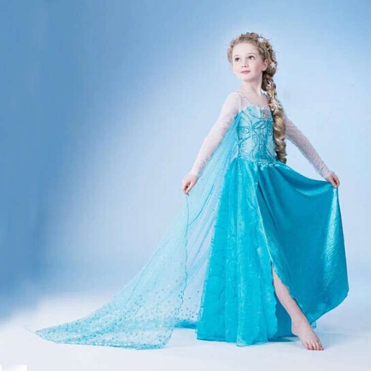 ピアノ発表会 結婚式用 子どもドレス ディズニー エルサ風 魔法の雪プリンセスドレス