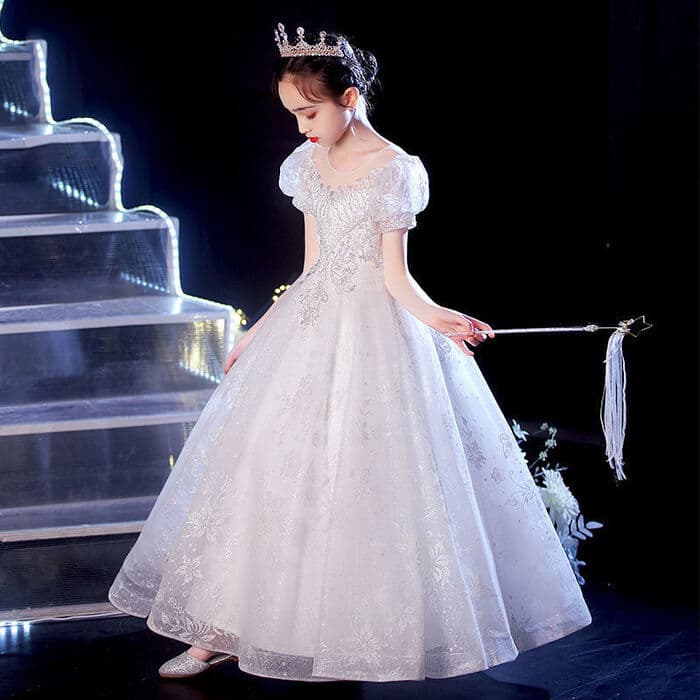 ピアノ発表会 結婚式用 子どもドレス パフスリーブキッズドレス フォーマルスタイル