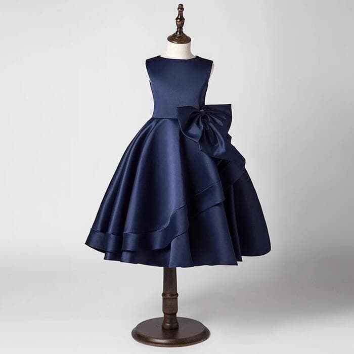 ピアノ発表会 結婚式用 子どもドレス 大きなリボン付き 子どもドレス フォーマルスタイル