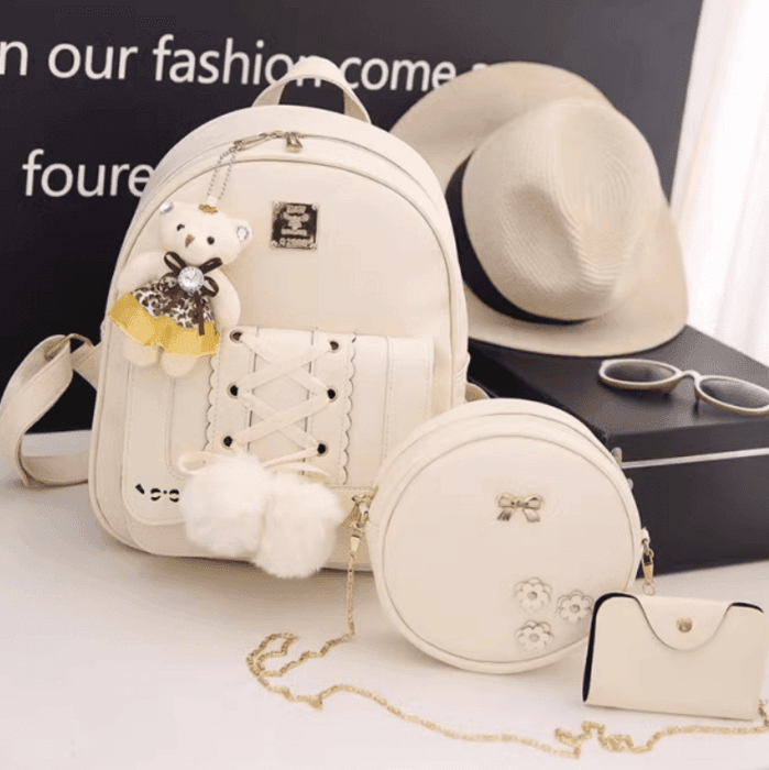 子ども服 ガーリーデザイン 編み上げ子どもリュック