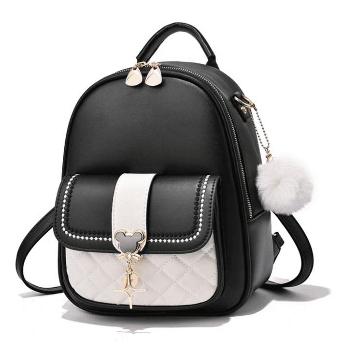 子ども服 子どもリュック チャーム付きレザーバッグ