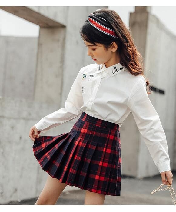 子ども服 制服風チェックプリーツスカート 子ども スカート