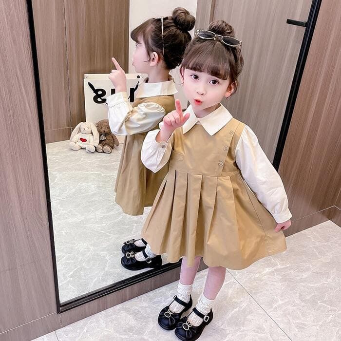 ピアノ発表会 衣装 ウエスト切り替えプリーツスカート 子どもワンピース