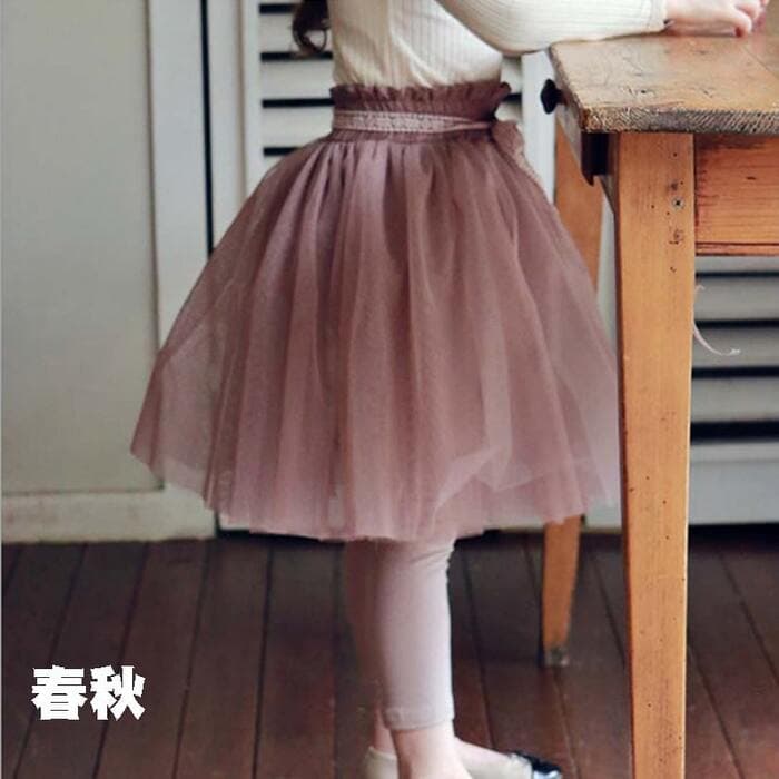 子ども服 スカッツ 子ども スカート チュールレギンス付き