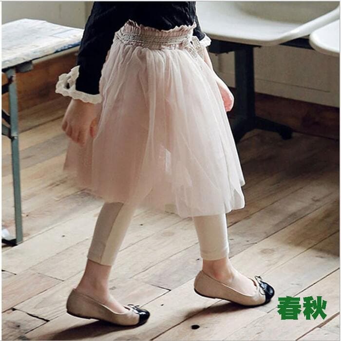 子ども服 スカッツ 子ども スカート チュールレギンス付き