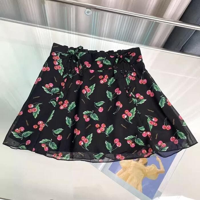子ども服 子どもチェリーシフォンミニスカート