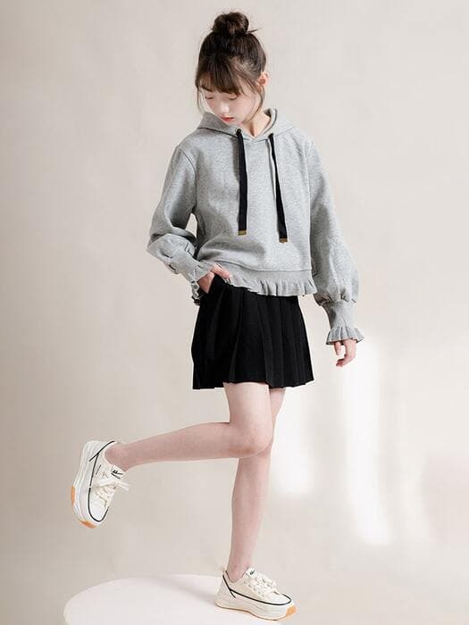 子ども服 子どもドレーププリーツミニスカート