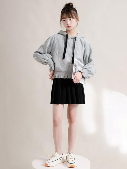 子ども服 子どもドレーププリーツミニスカート