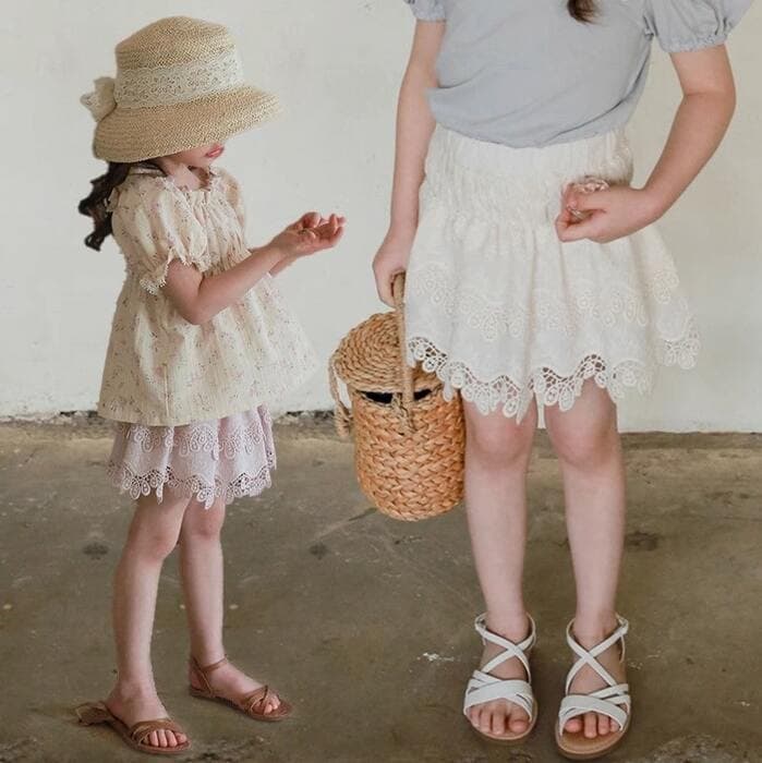 子ども服 子どもレースミニスカート