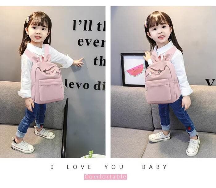 子ども服 子どもワッペンうさ耳リュック