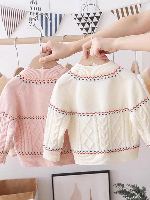 子ども服 子どもニットイチゴの刺繍プルオーバー