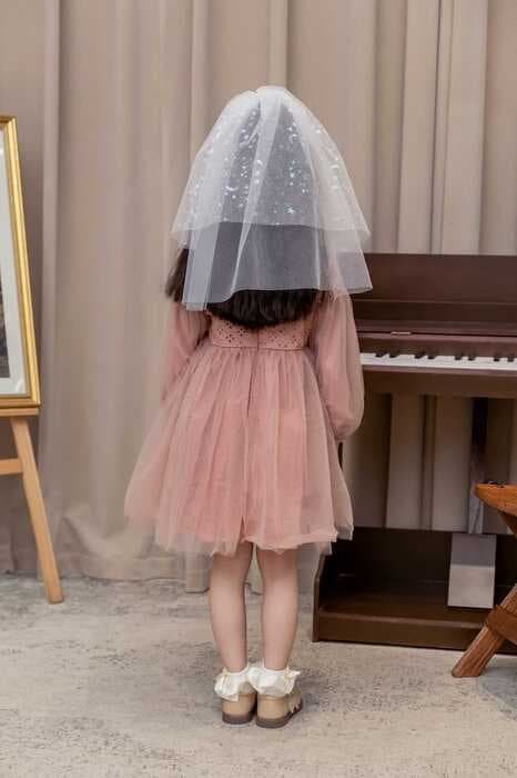 ピアノ発表会 結婚式用 子どもドレス コットンエンブロイダリードレス