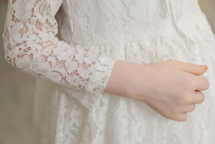 ピアノ発表会 結婚式用 子どもドレス シアーレースドレス