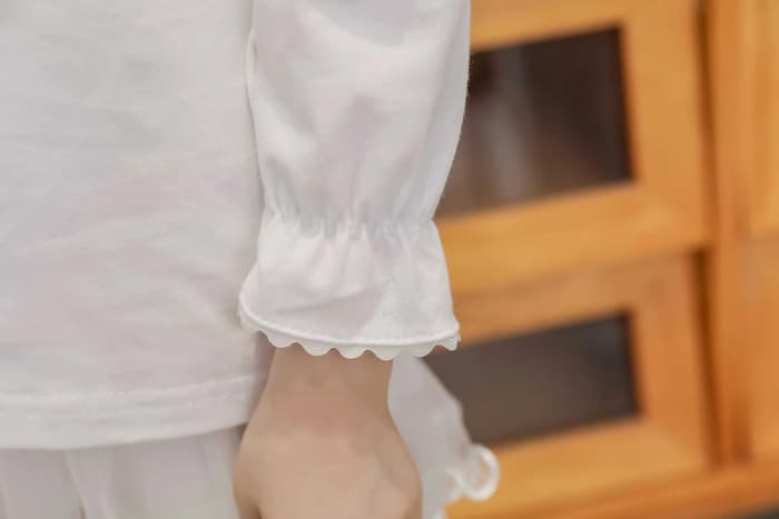ピアノ発表会 結婚式用 子どもドレス レース丸襟カットソー