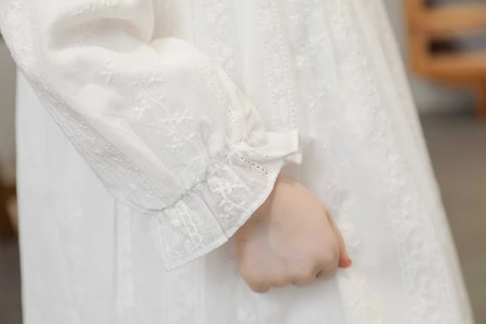 ピアノ発表会 結婚式用 子どもドレス フラワー刺繍ドレス