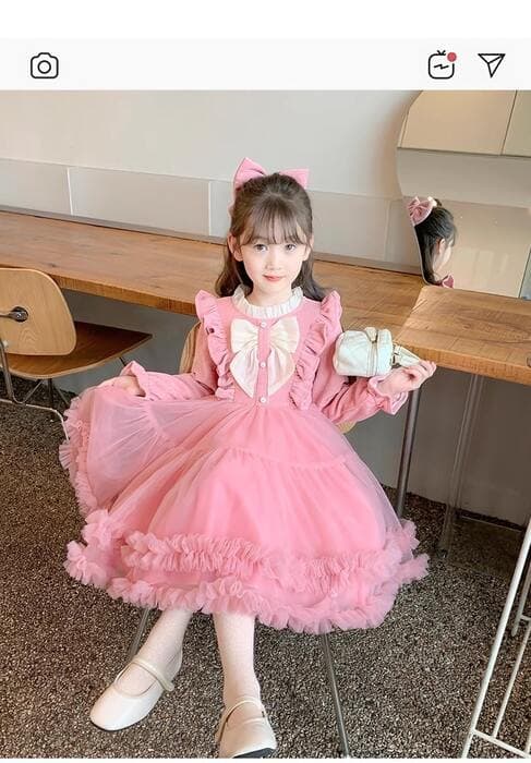 ピアノ発表会 結婚式用 子どもドレス リボンシャツシフォンドレス