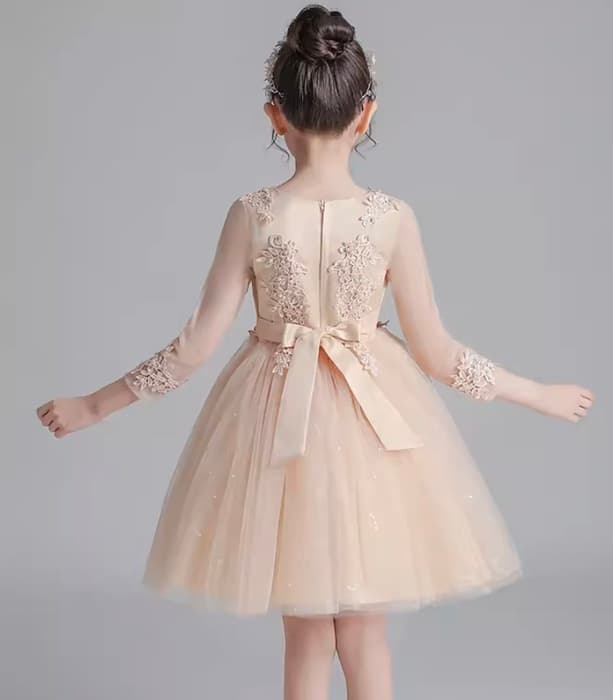 ピアノ発表会 結婚式用 子どもドレス チュールシフォンフラワーミニドレス