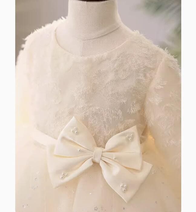 ピアノ発表会 結婚式用 子どもドレス レースチュールリボンドレス