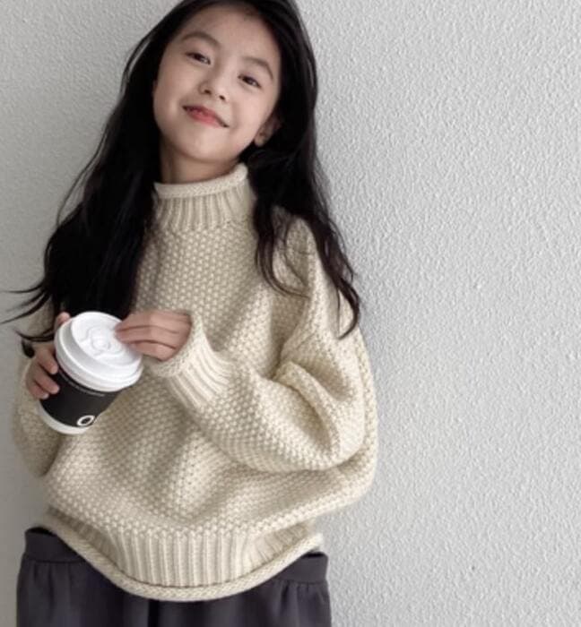 子ども服 子どもハイネックチャンキーニット