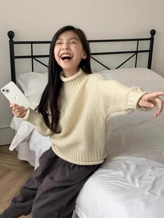 子ども服 子どもハイネックチャンキーニット