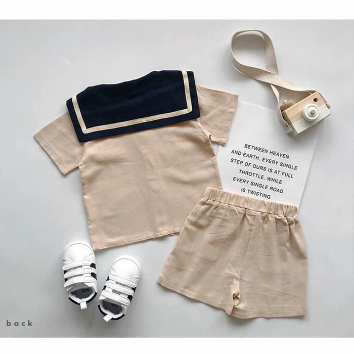 子ども服 子どもドレス コットンマリンセットアップ