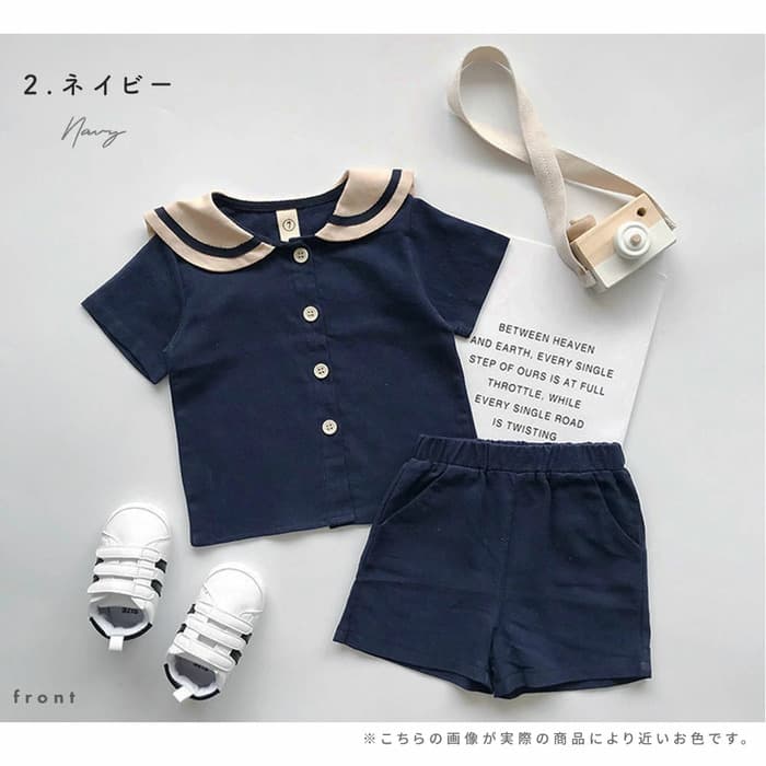 子ども服 子どもドレス コットンマリンセットアップ