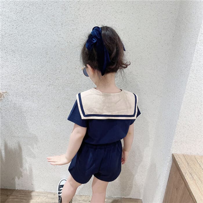 子ども服 子どもドレス コットンマリンセットアップ