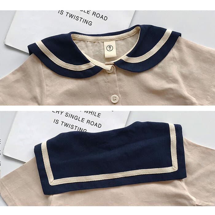 子ども服 子どもドレス コットンマリンセットアップ