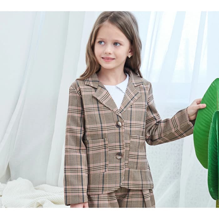 子ども服 子どもドレス チェックセットアップ スーツ
