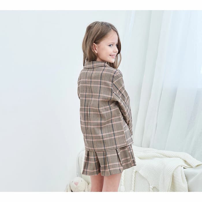 子ども服 子どもドレス チェックセットアップ スーツ