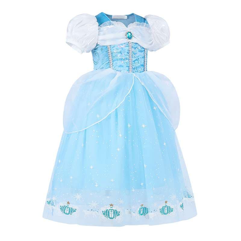 ピアノ発表会 結婚式用 子どもドレス ディズニー シンデレラ風 魔法の氷雪姫ドレス