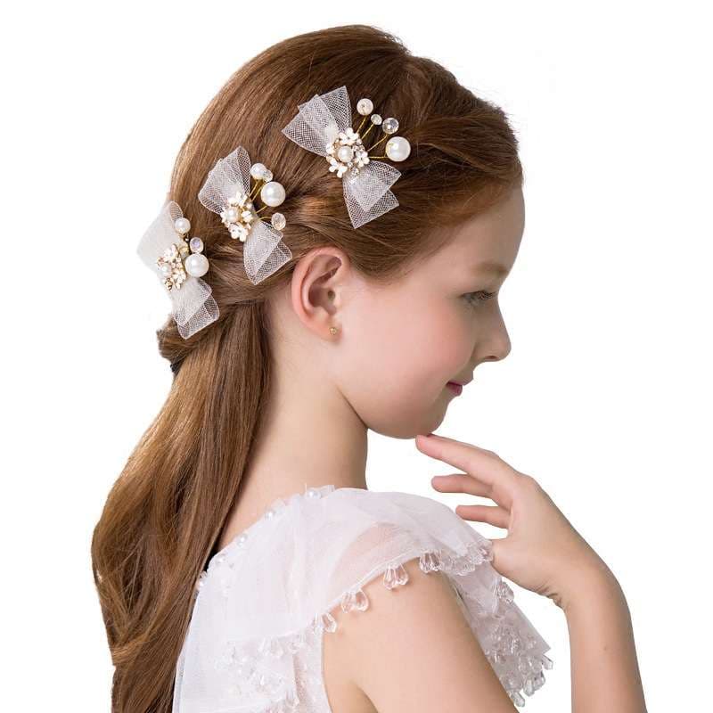 パールリボンヘアピン