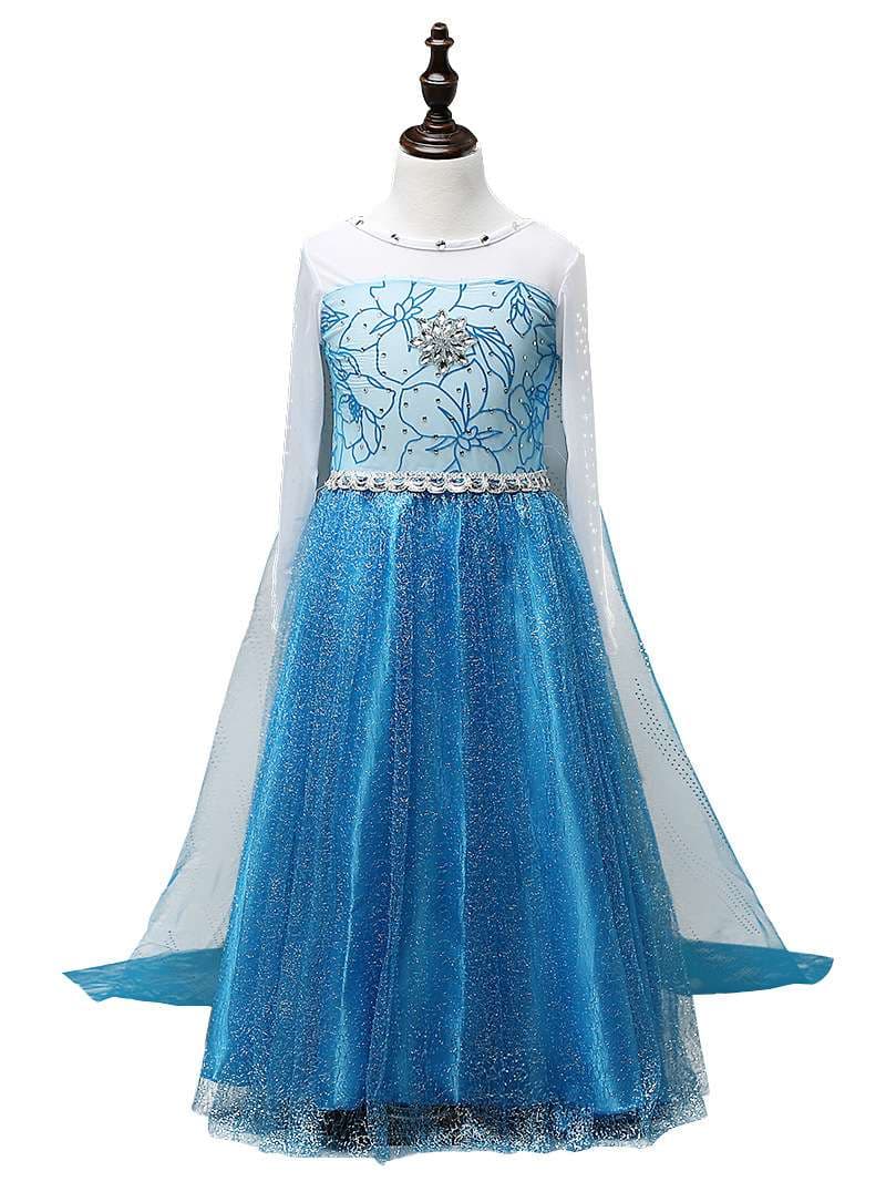 ピアノ発表会 結婚式用 子どもドレス ディズニー エルサ風 魔法の雪プリンセスドレス