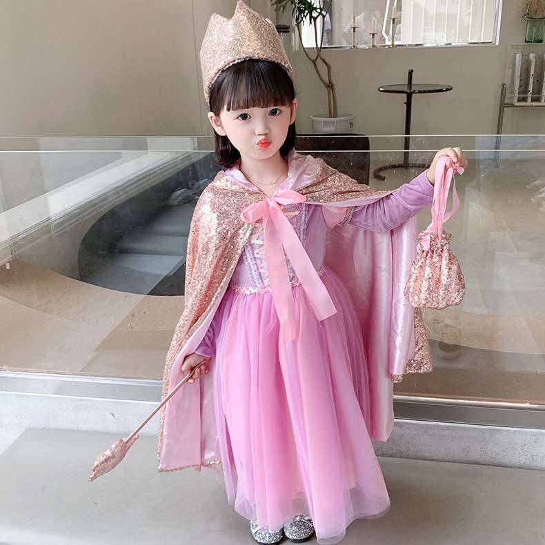 ピアノ発表会 結婚式用 子どもドレス ディズニー オーロラ姫風 魔法のプリンセスドレス