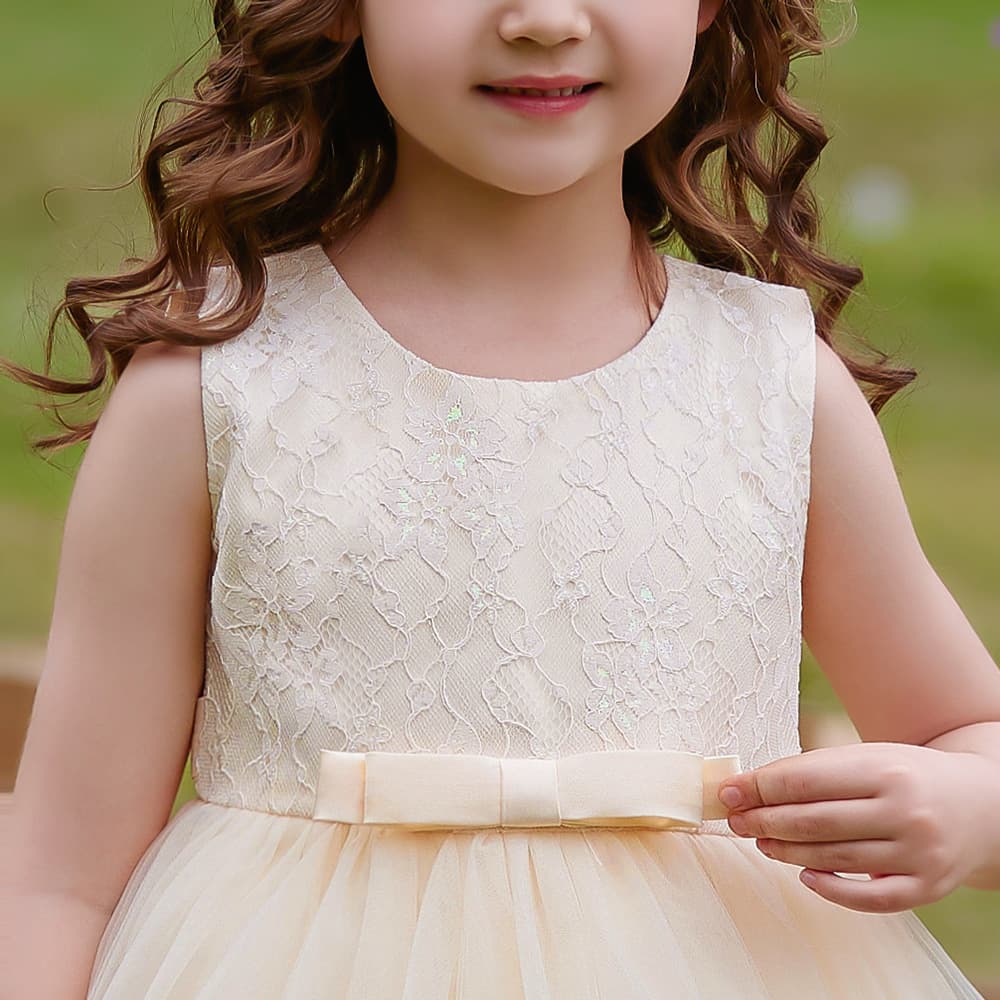 ピアノ発表会 結婚式用 子どもドレス ティアラ合わせピッタリのふんわりドレス